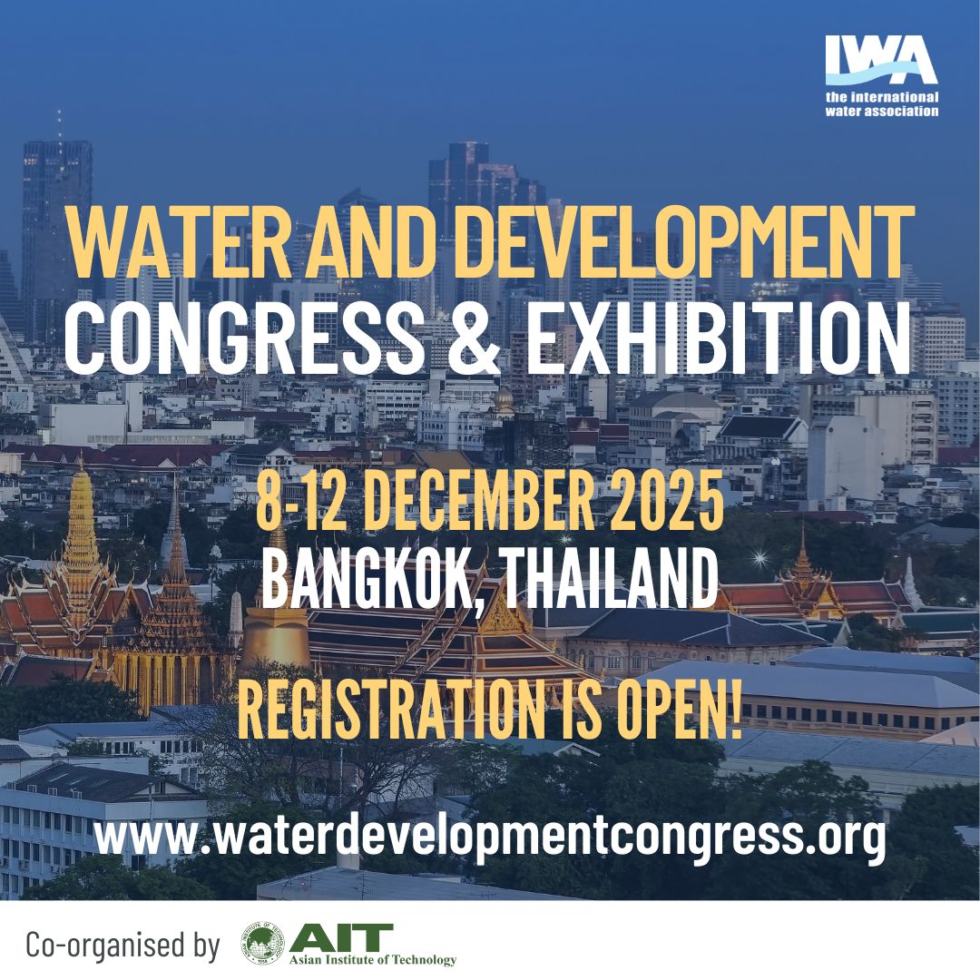 IWAHQ's tweet image. Shape the future of #water & #sanitation! π§
π Join the #WaterDevelopmentCongress 2025
π Bangkok | π
8β12 Dec 2025
Explore safe water, smart management, & ecosystem protection.
Early bird ends 31 Aug β save your spot!
Register now: waterdevelopmentcongress.org