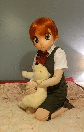 CanadianBanana's tweet photo. I got a new dress for School and Conventions!  I just love the cute buttons!  I cannot wait to show it to you!  <3
#animegao #kigurumimask https://t.co/D7Cz7GOXxO