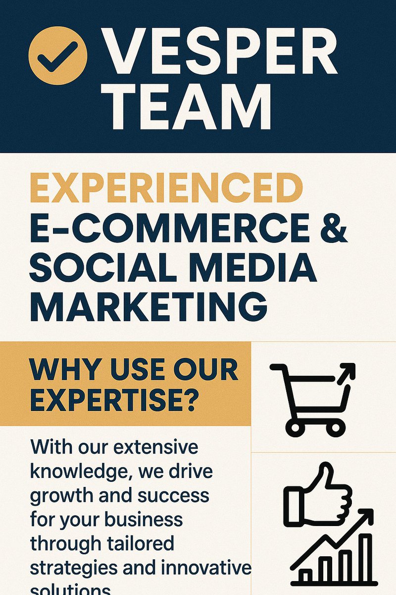 Just_Expert_MS's tweet photo. Need e-commerce or social media marketing that actually drives sales?
โ
Experienced team
โ
Growth strategies
โ
Real results
Let VESPER TEAM grow your brand.
๐ฉ DM to get started.
#EcommerceExpert #SocialMediaMarketing #GrowYourBusiness #DigitalMarketing #OnlineSales https://t.co/ERTyG4xRcs
