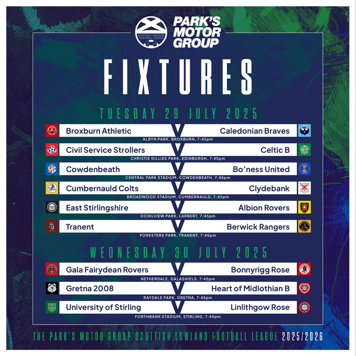 OfficialSLFL's tweet image. You liked Matchday 1 so much SO WHY NOT HAVE ANOTHER MATCHDAY STRAIGHT AWAY?!
A full midweek calendar of fixtures this Tuesday and Wednesday. Deeeeeeeeeelicious.