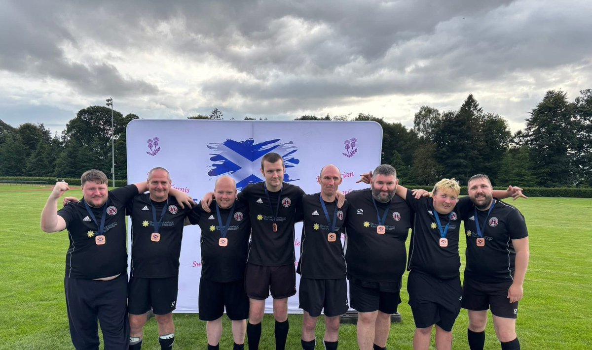 Scottish Borders Council Sports Development Team (@sbcsportsdev) on Twitter photo Massive medal announcements all from The Scotland National Learning Disability Games.
Let's start with the football team representing the Borders on Saturday. 
The team won the bronze medal in their category after narrowly losing out to the eventual winners at the semi final. Massive medal announcements all from The Scotland National Learning Disability Games.
Let's start with the football team representing the Borders on Saturday. 
The team won the bronze medal in their category after narrowly losing out to the eventual winners at the semi final.