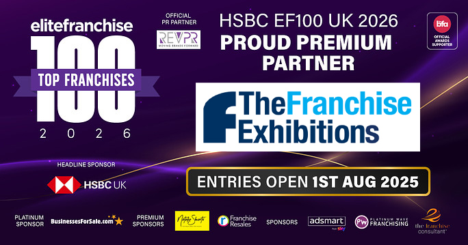 Excited to announce The Franchise Exhibitions is an #EF100 Premium Partner for 2026!

For 30 years, these BFA-backed events have connected thousands with top #franchise opportunities.

Entries for EF100 2026 open 1st August. Free to apply!

Find out more: elitefranchisemagazine.co.uk/ef100