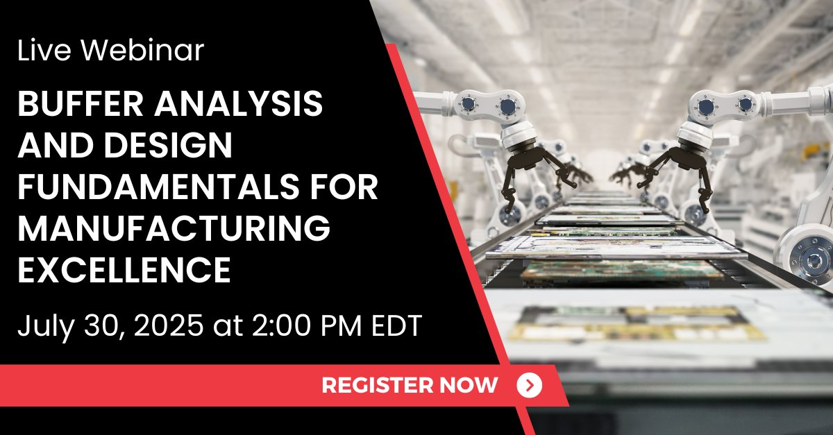 Ready to level up your line? 

🎯 Learn buffer placement &amp; sizing strategies that maximize throughput in our expert session with Dr. Herman Tang. 

Seats are filling fast! 👉🏻 brnw.ch/21wUtJR

#ManufacturingExcellence #Throughput