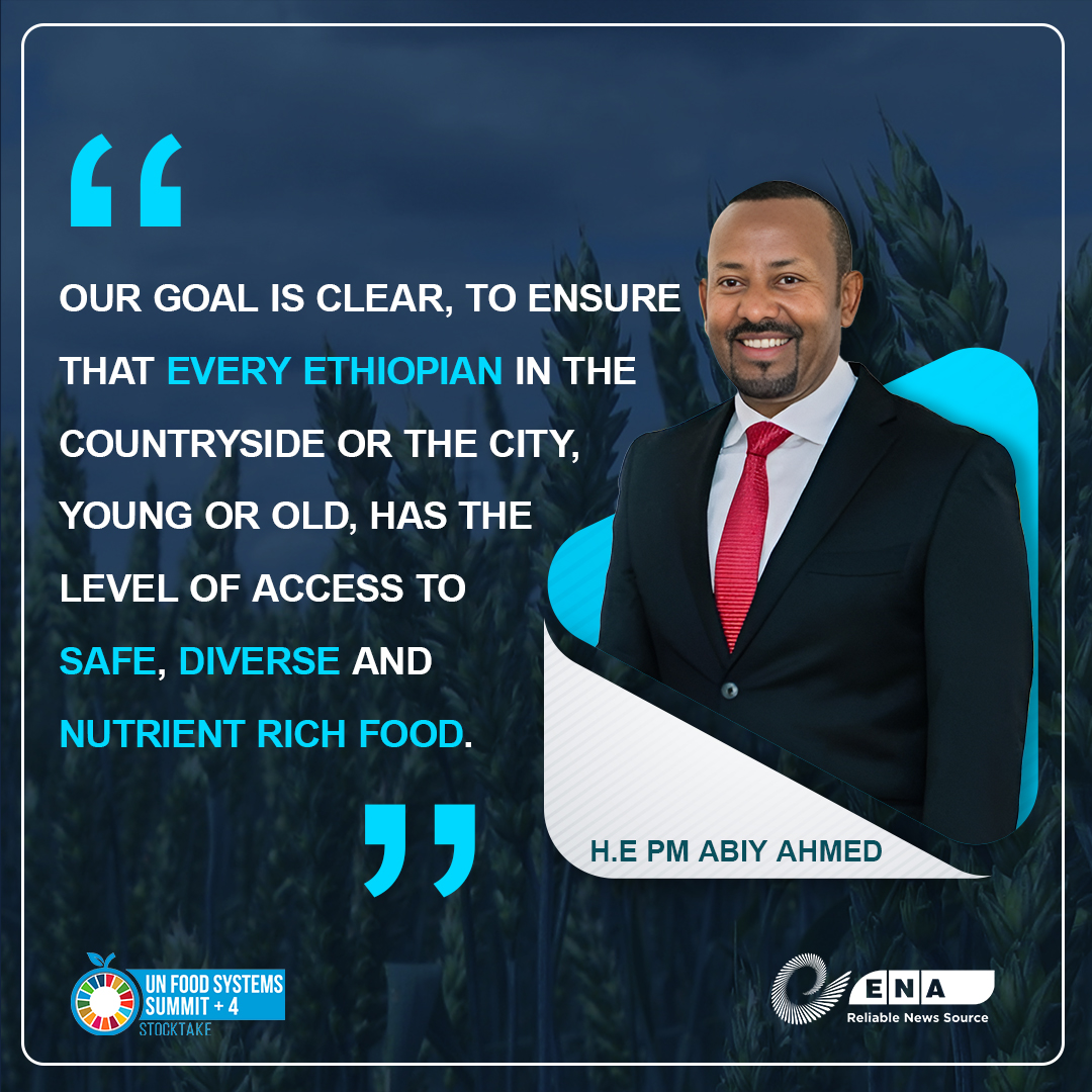 menwuyeletEthio's tweet photo. "Our Goal is clear: to ensure that every Ethiopian in the countryside or the city, young or old, has the level of access to safe, diverse, and nutrient-rich food'
Prime Minister @AbiyAhmedAli, while addressing the 2nd #UNFoodSystemsSummit Stocktake (UNFSS+4)
@PMEthiopia @MFAEthiopia @UNEthiopia @FAO @MoA_Ethiopia @FoodSystems