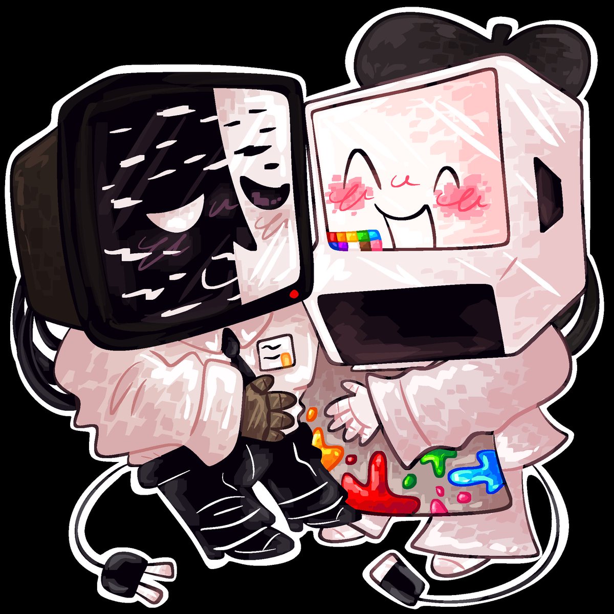 ninten_draw's tweet image. There’s a WORD for people like them but I can’t say it as to not get suspended @fossilgummies 
#scpfoundation #pressureroblox #painterpressure