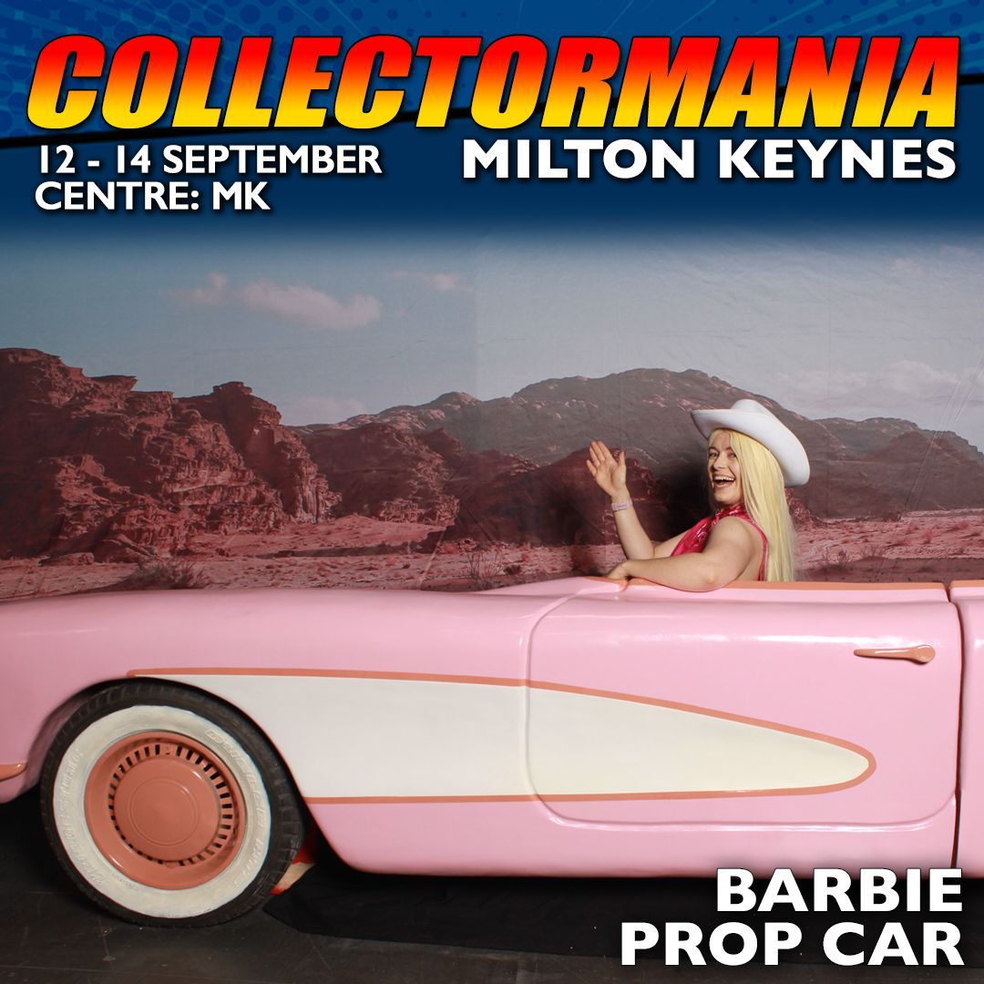 Showmasters's tweet image. Hi Barbie! 👋
Snap your free photos with the Barbie prop car at #CollectormaniaMK this September!
bit.ly/Collectormania…