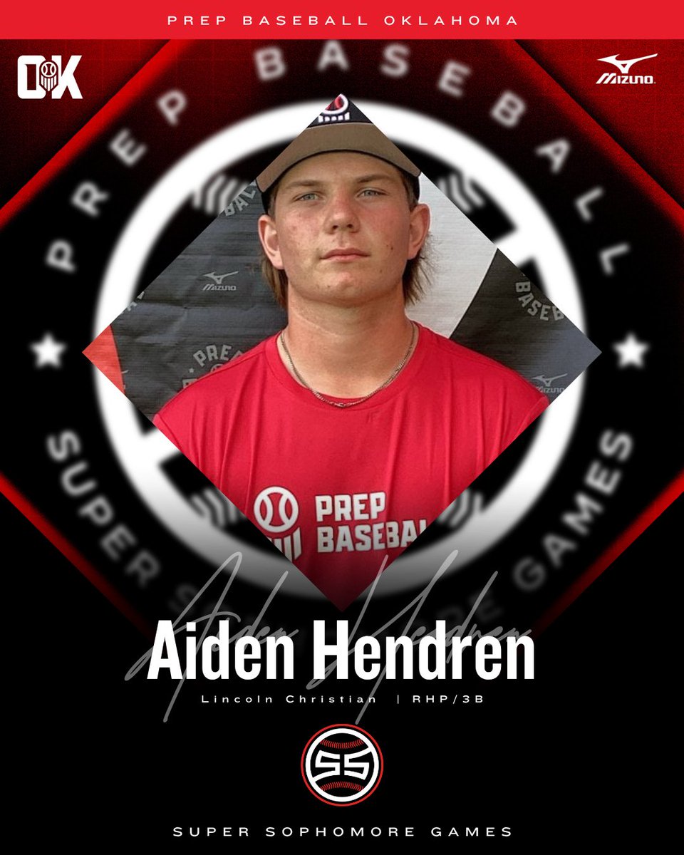 𝗜𝗡𝗩𝗜𝗧𝗘 𝗔𝗖𝗖𝗘𝗣𝗧𝗘𝗗 ✅

RHP/3B Aiden Hendren (Lincoln Christian) is locked to represent Team Oklahoma at the 2025 Prep Baseball Central Super Sophomore Games in Kansas City! #CSSG25

👤: loom.ly/pImUsU0 // <a href="/AidenHendren7/">Aiden Hendren</a>