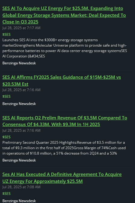 $SES "SES AI Corp. is engaged in the development and production of  high-performance Li-Metal rechargeable battery technology for electric  vehicles (EVs) and other applications. SES is an integrated Li-Metal  battery manufacturer with capabilities in material, cell, module,