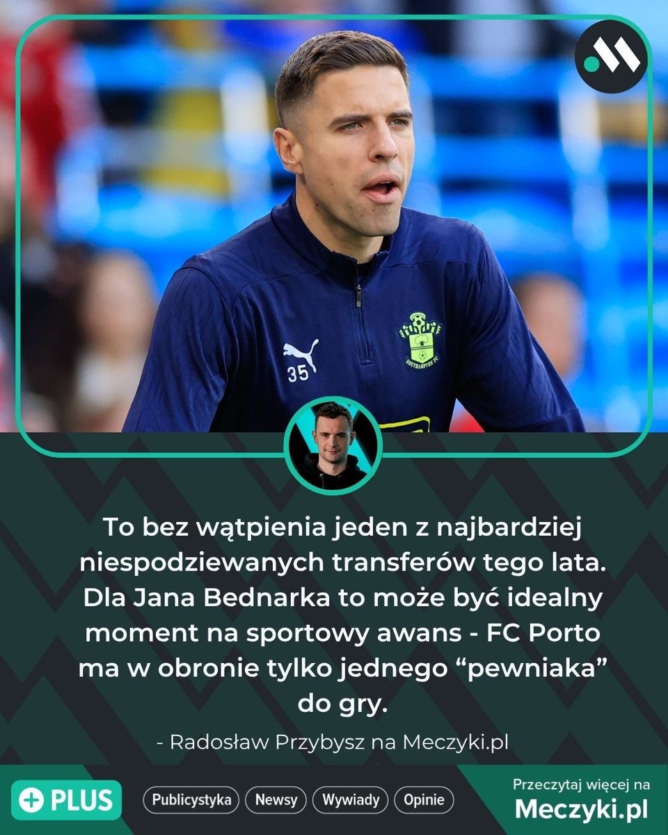 Meczykipl's tweet image. Jan Bednarek zostanie piłkarzem FC Porto 🐉