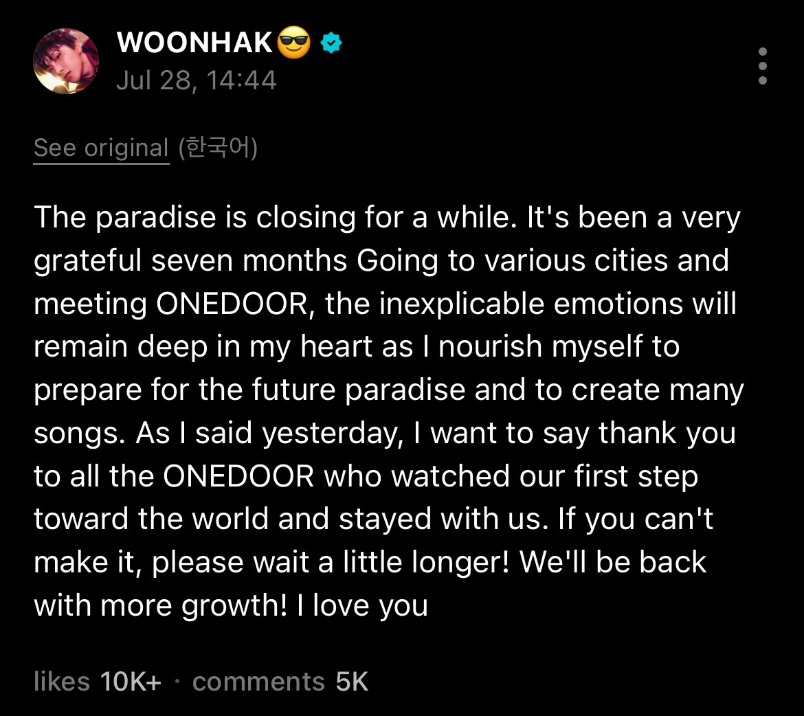 ihanszn's tweet image. Leehan and woonhak left these long messages on Weverse expressing their gratitude for us onedoors and saying how much they enjoyed the tour, i hope they will always be this happy i love them so much :(