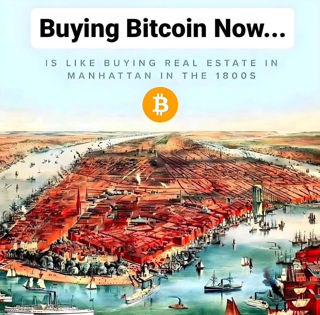 #Bitcoin today = Manhattan in the 1800s.

History is repeating for those paying attention 🚀