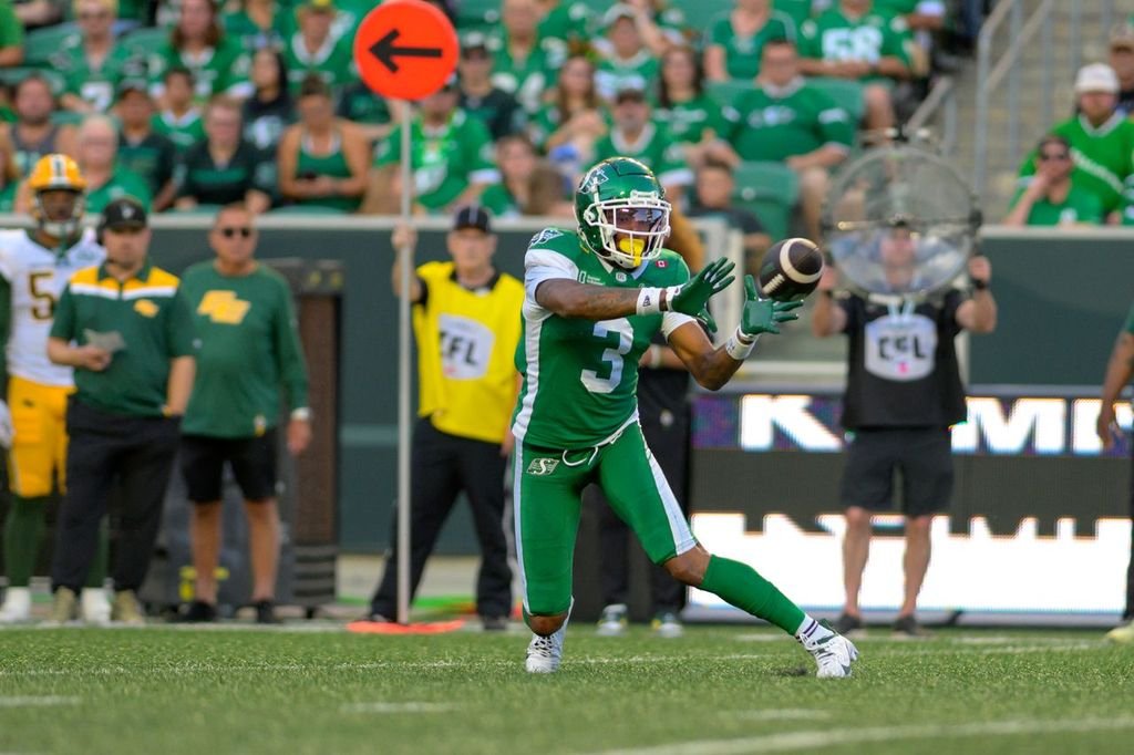 The SportsCage (@sportscage) on Twitter photo REC KeeSean Johnson and the Saskatchewan Roughriders know what they need to do to take their game to the next level:
'We've got to put some more points on the board in the fourth quarter.'
Your Saskatchewan sports with <a href="/_sportsdave/">Dave Thomas</a>:
- Hamilton extends CFL win streak with REC KeeSean Johnson and the Saskatchewan Roughriders know what they need to do to take their game to the next level:
'We've got to put some more points on the board in the fourth quarter.'
Your Saskatchewan sports with <a href="/_sportsdave/">Dave Thomas</a>:
- Hamilton extends CFL win streak with