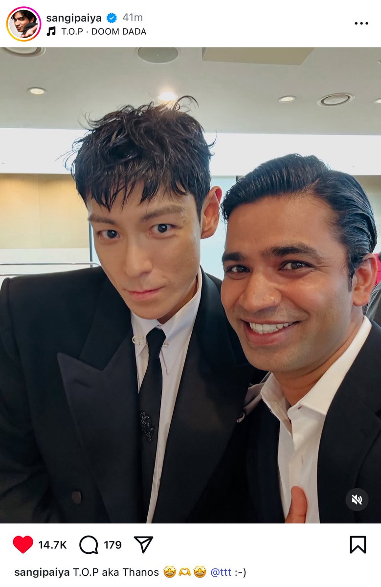 puTOPinamo's tweet image. sangipaiya IG Update
T.O.P aka Thanos 🤩🫶🤩 @.ttt :-)
🔗 instagram.com/p/DMps98PJoiq/
#TOP #탑 #최승현 #CHOISEUNGHYUN #TTTOP