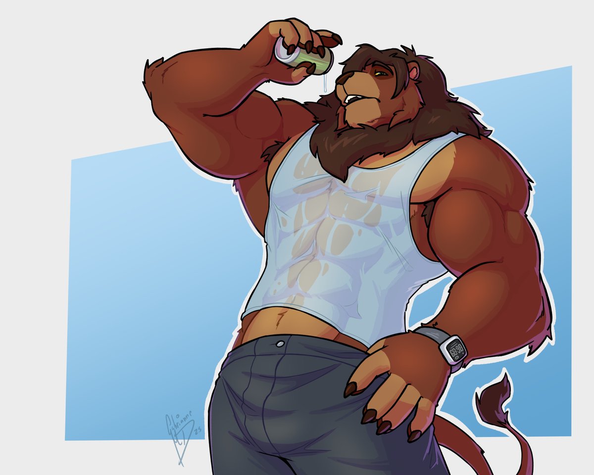 GabrianneArts's tweet image. Power Portrait for Kovu! Thank you so much for your order!!
Oh no he is so clumsy with his soda😩