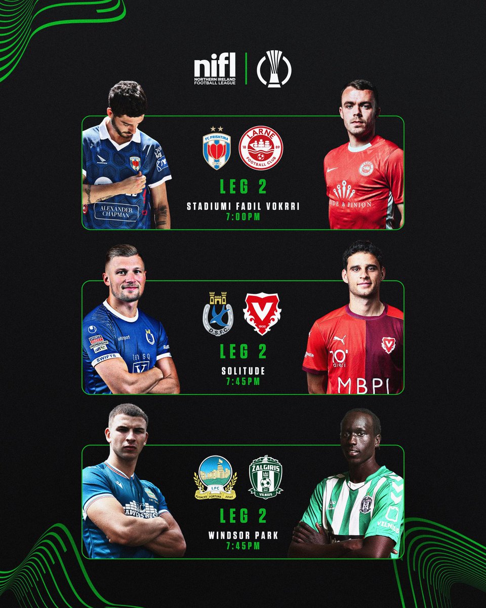 OfficialNIFL's tweet image. Looking ahead to Thursday night.
NIFL 🌍 @Conf_League
#SportsDirectPrem