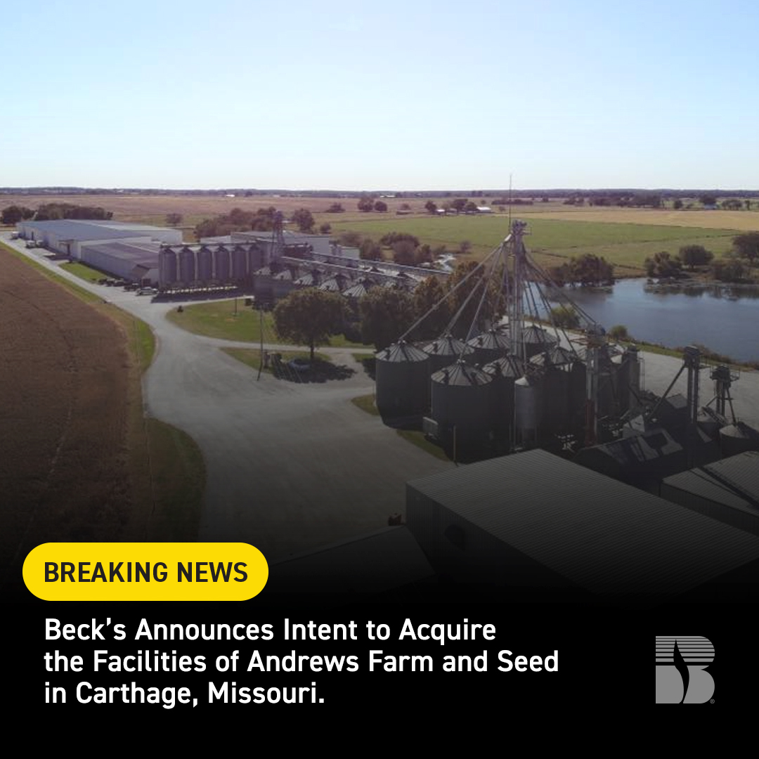 🚨 We’re excited to share that Beck’s is expanding in southwest Missouri! 

We’ve worked alongside Andrews Farm and Seed for several years, and we’re proud to continue that relationship by acquiring their facilities in Carthage, Missouri. 

🔗 Read the full press release: