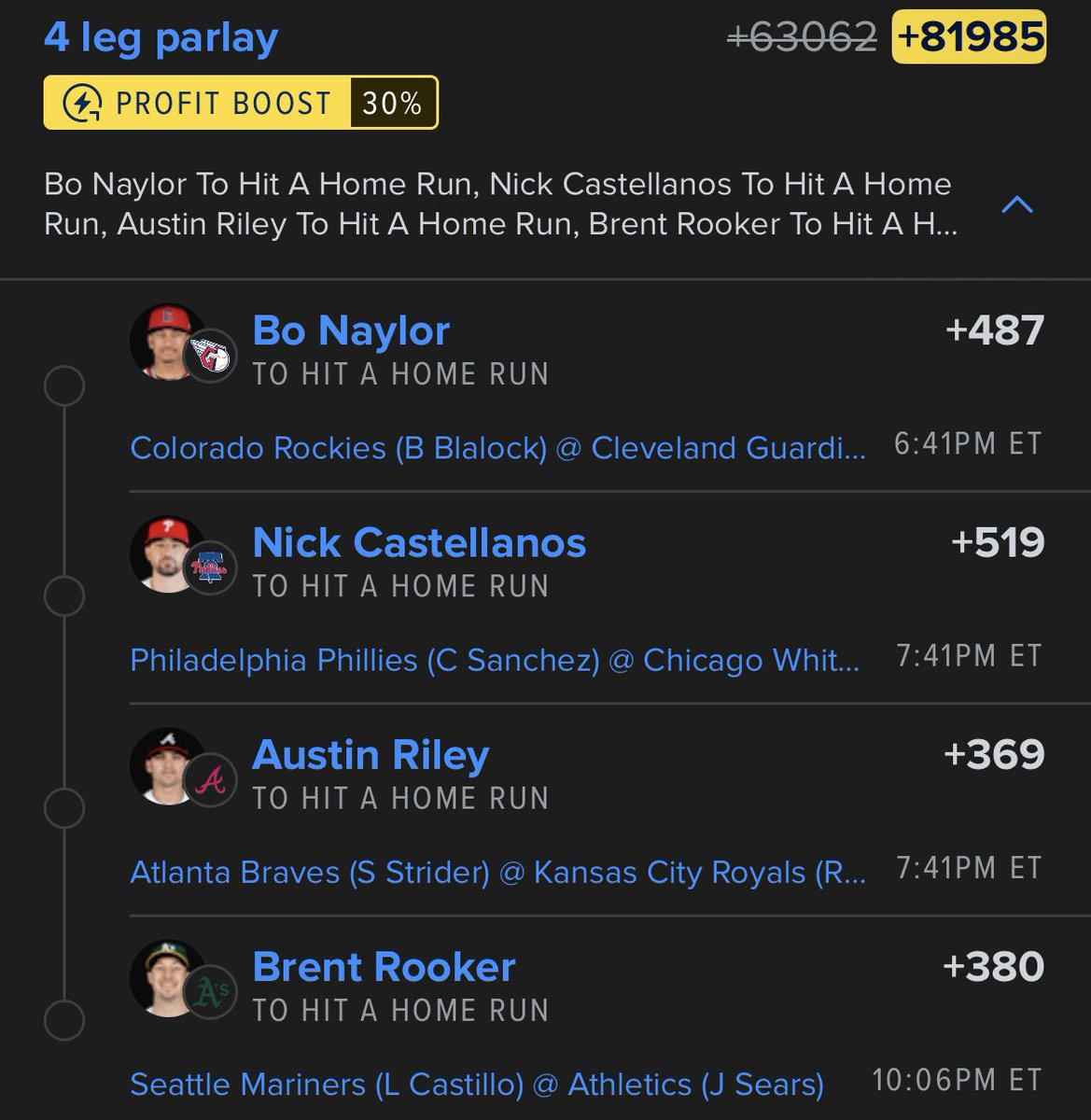 Lottolocks's tweet image. MONDAY #MLB ⚾️ BOOSTED HOME RUN LOTTO 🔥🔥🔥
LIKE for $200 if we cash 💸
#GamblingX