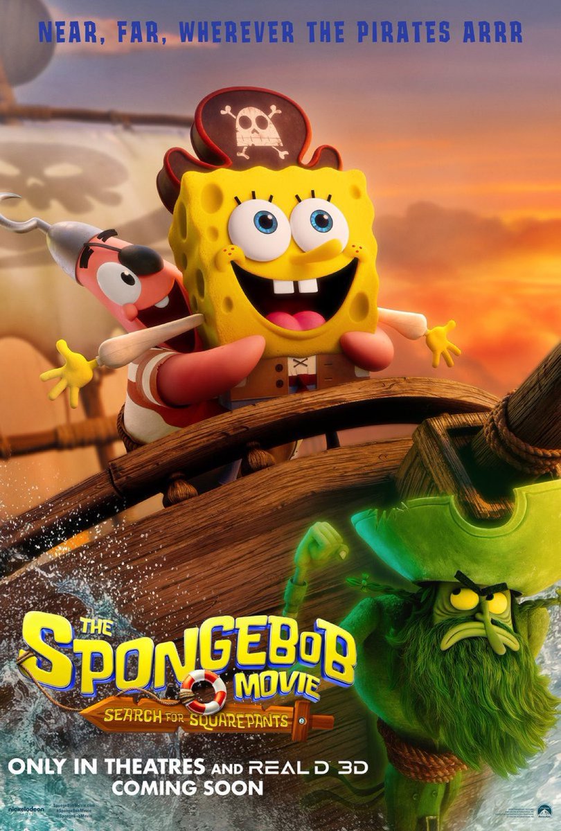 MarvelLatin's tweet image. Nuevo Poster de ‘THE SPONGEBOB MOVIE: SEARCH FOR SQUAREPANTS’

En cines el 19 de diciembre