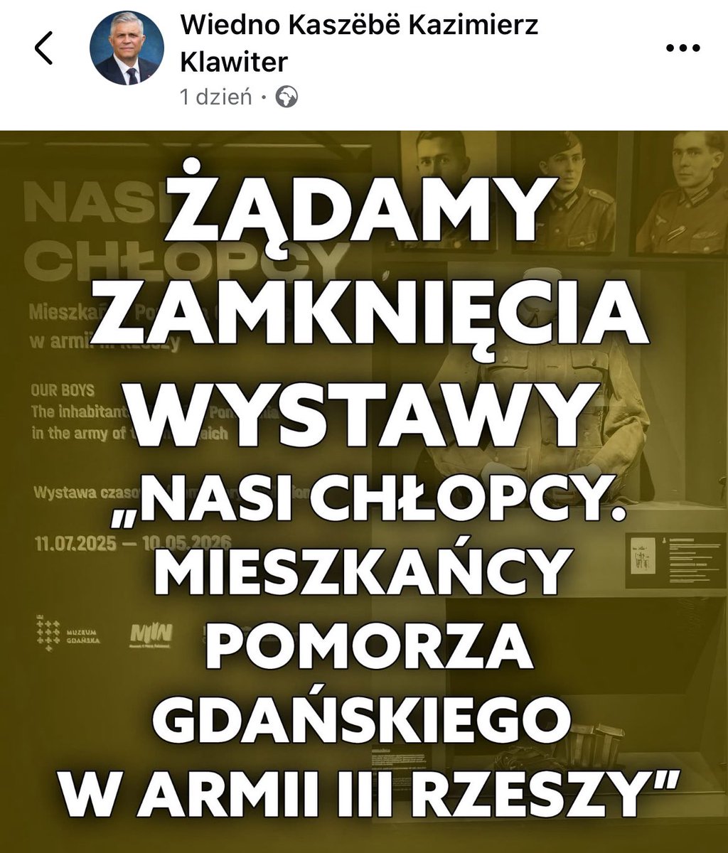 Pomorsko-kaszubski aktyw PiS - ten z drugiego szeregu - postanowił się trochę wypromować i przypodobać centrali Partii Matki. Temat wystawy „Nasi chłopcy” jest dla PiS-u na Kaszubach wyjątkowo niewygodny. W końcu nie da się ukryć, że wielu ich wyborców również ma w rodzinnych
