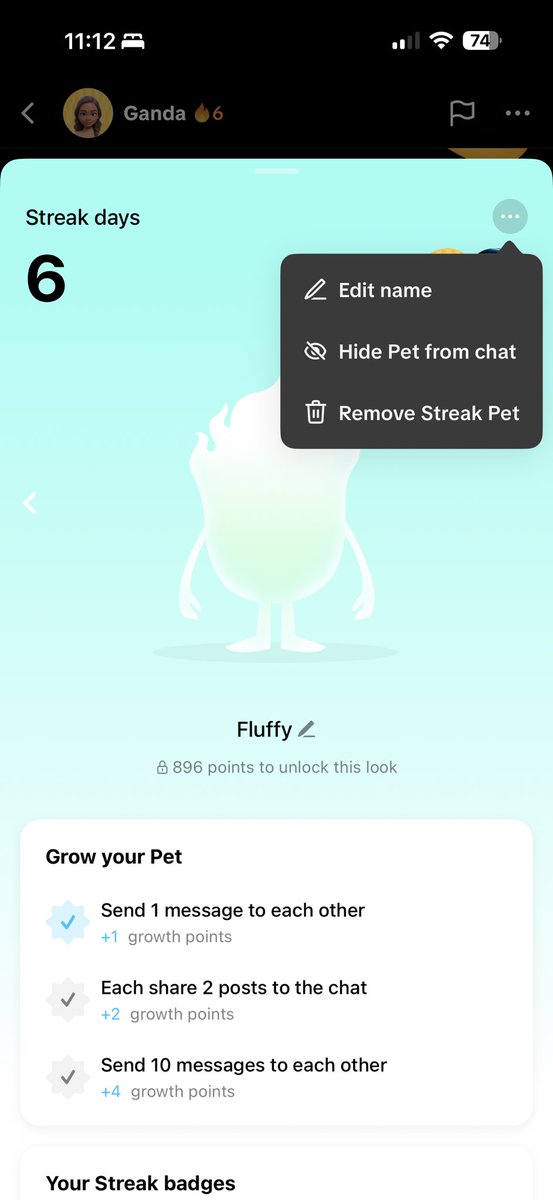 TikTok has a Streak Pet feature!
-Unlock it by earning a Streak badge and sending/receiving an invite.
-Complete tasks to earn growth points.
-Manage and interact with your Streak Pet in DMs.
-You must DM your friends to use it.
-You can also name your pet.