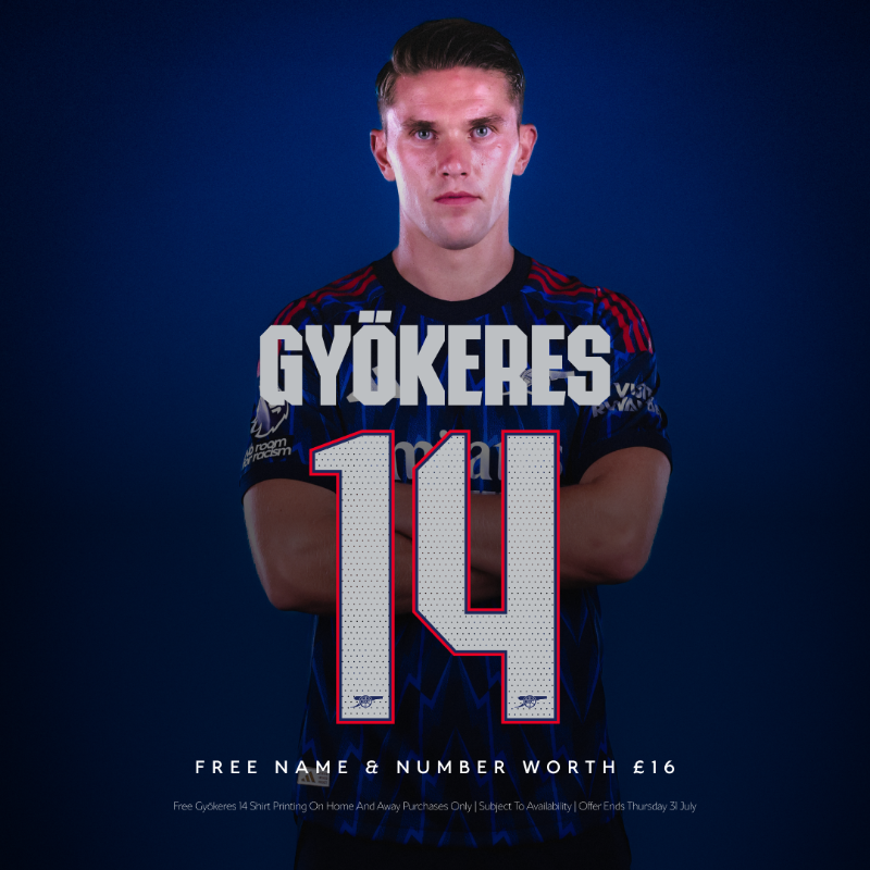 Ready to reach new heights 🙌 Free printing on your Gyökeres 14
