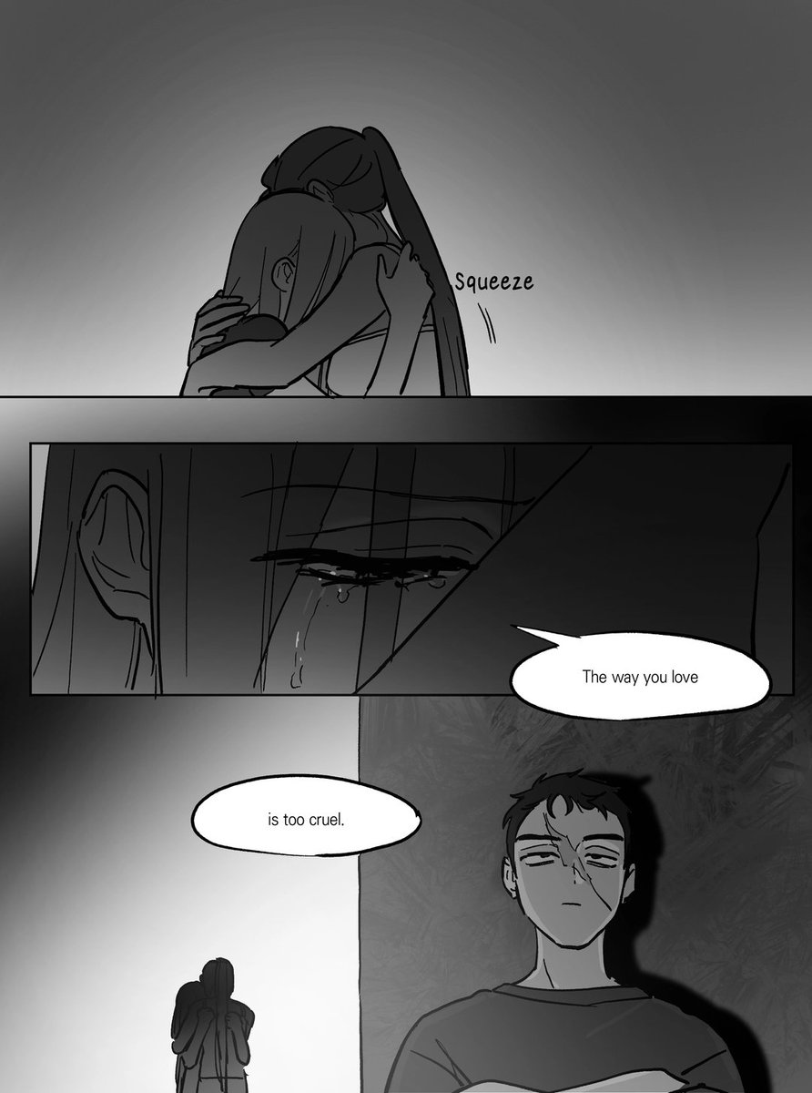 khasvanis's tweet image. this panel and mizi saying “my love was different from yours, but it was love too” makes these two such tragic characters, having to keep on living despite the loss of their loved ones in order to not make their deaths in vain. they fight for them in their own ways