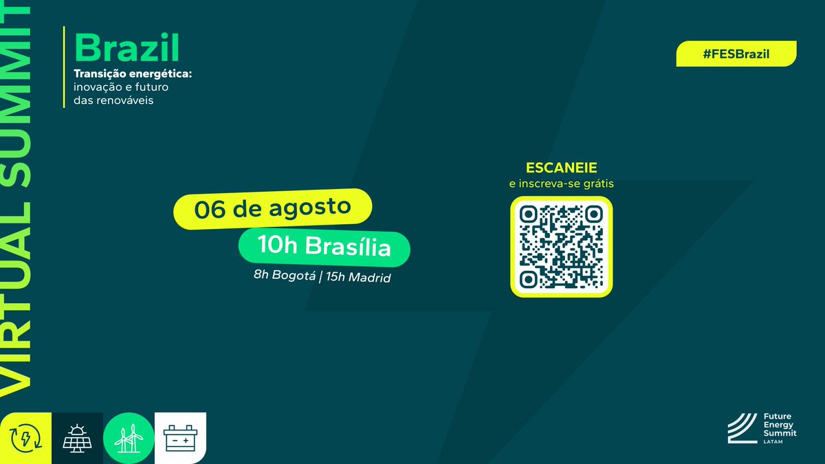 💻⚡ Participe do Virtual #FESBrazil!

Na próxima quarta-feira, 06 de agosto, esperamos você em um novo encontro online para conhecer em primeira mão as últimas novidades do setor de energia no Brasil. 

✅ Inscrição gratuita: docs.google.com/forms/d/e/1FAI…