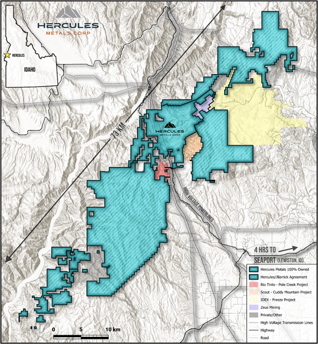 🚨 Hercules Metals Enters into Strategic Agreement with Barrick to Consolidate 73-Kilometre Claim Belt Around its Leviathan Copper Discovery in Idaho 🚨

Transformative agreement to secure control of America’s newest porphyry copper district.

· Barrick increases its equity stake
