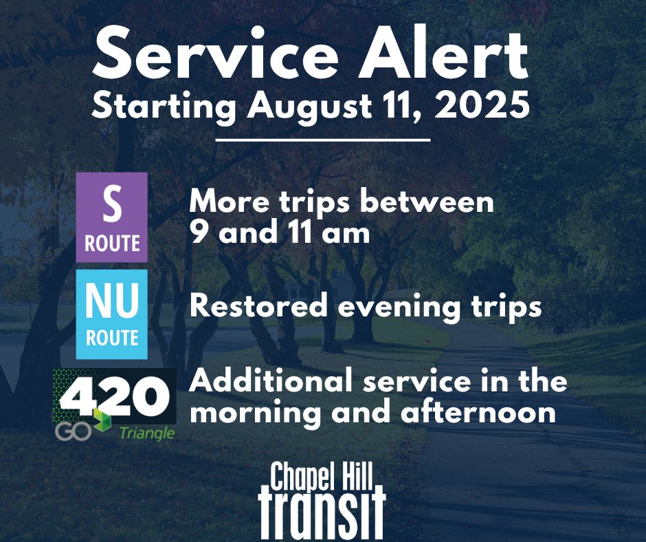 Chapel Hill Transit tweet media