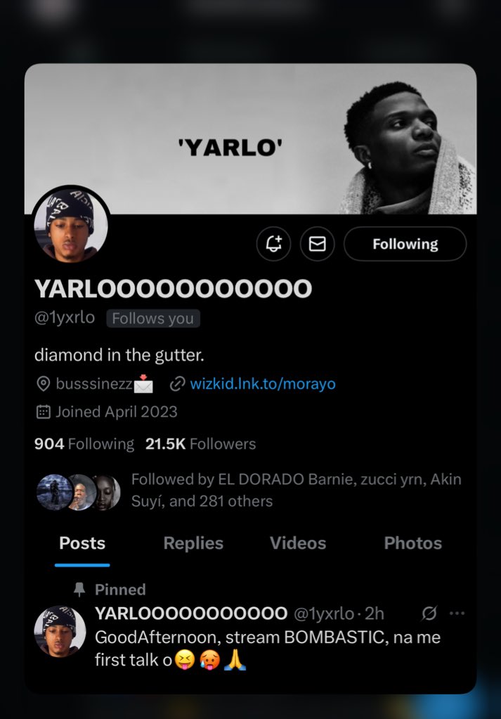 oduburna's tweet image. A 10x platinum Banger boy, king of trollers just followed me.
@1yxrlo no use follow and threaten me like some pple oo 🙏🙏😂💔