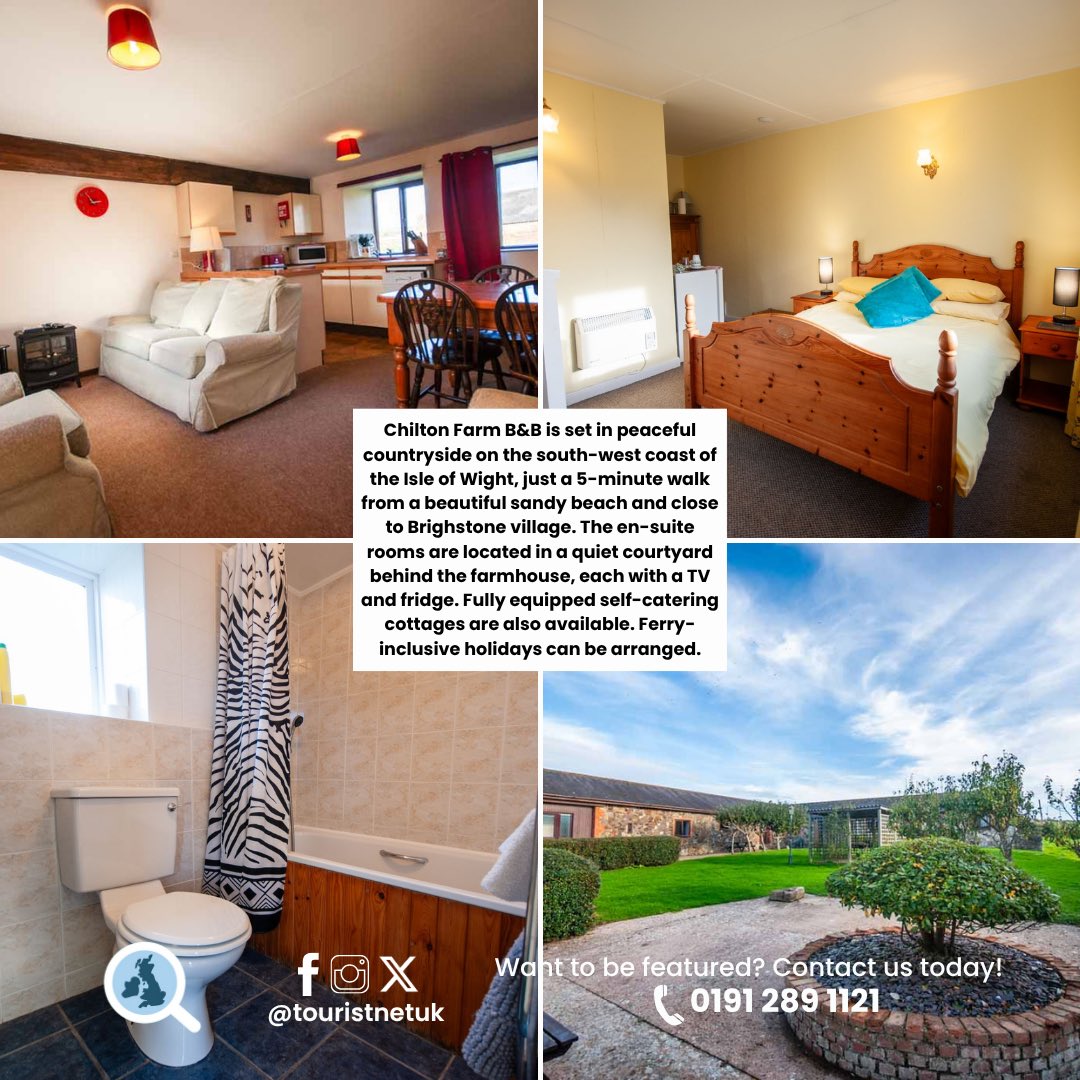 Looking for a peaceful countryside escape just minutes from the sea? 🌊 

Chilton Farm B&amp;B on the Isle of Wight offers charming en-suite rooms set around a quiet courtyard, just a 5-minute walk from a beautiful sandy beach.

 #ChiltonFarm #IsleOfWightStay #CoastalRetreat