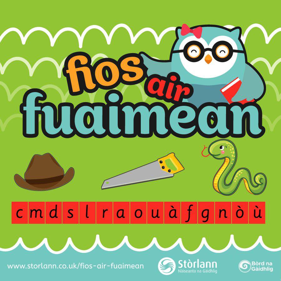 Storlann's tweet image. FONAIGS
storlann.co.uk/fios-air-fuaim…

Gabhaidh Fios air Fuaimean a chleachdadh mar ghoireas bunaiteach gus fonaigs shinteataig, rianail a theagasg. Tha e air a dhealbh gus co-fhreagradh nan litrichean ri fuaim ann an còd na h-aibidil Ghàidhlig a theagasg, agus gus piseach a thoirt air…