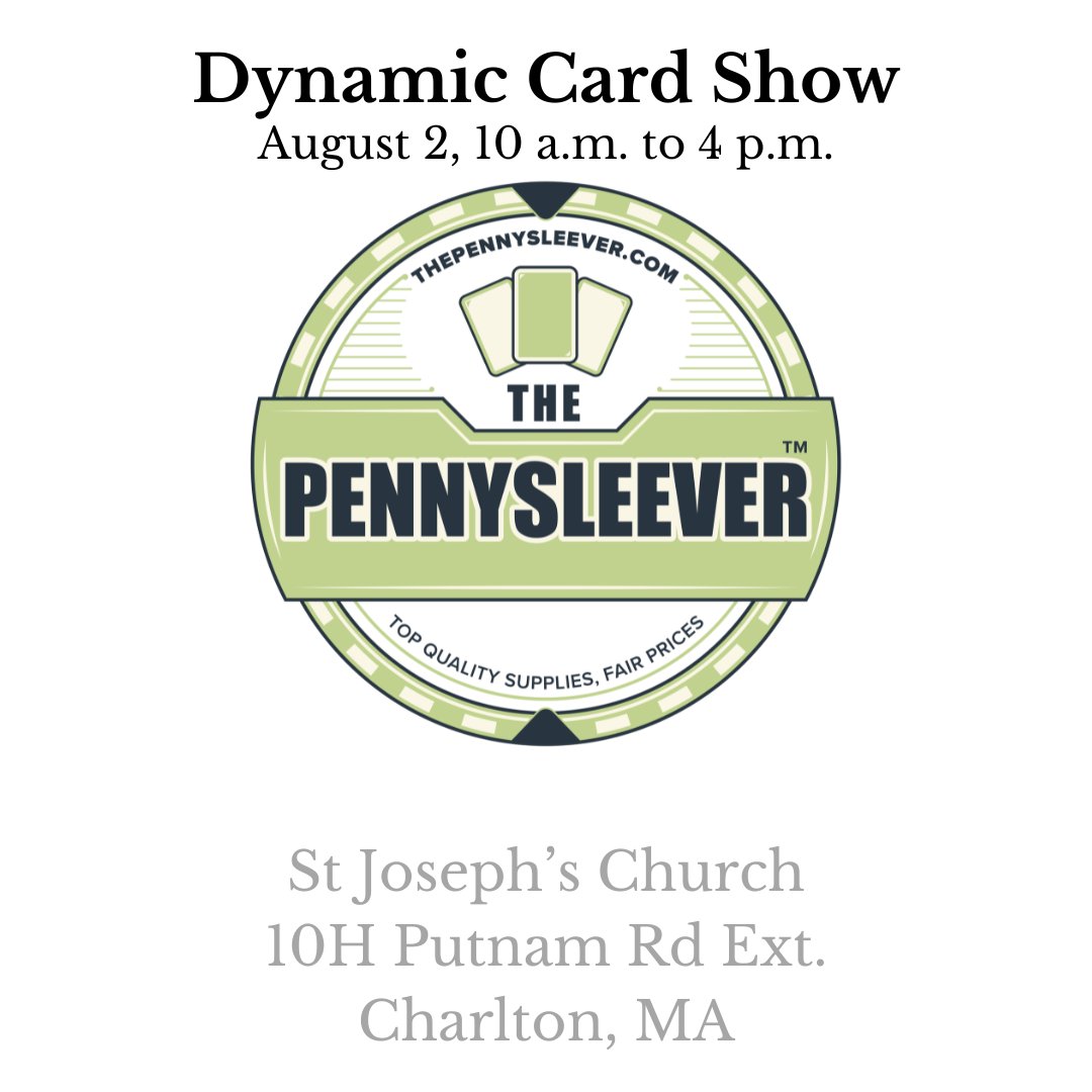 ThePennysleever's tweet image. Monday morning means The Pennysleever turns our attention towards the next show, and this one is a good one!
The Dynamic Cards and Collectibles Show has an incredible variety of sports, non-sports and TCGs, but also handmade crafts and other surprises. You won&apos;t want to miss this…