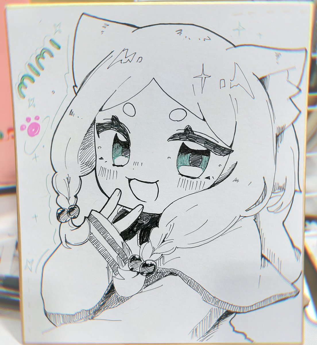 geqp21's tweet image. ミミ色紙

#リゼロ
#rizero