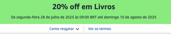 missaolivros's tweet image. 🚨 Novo cupom Amazon
📚 20% em Livros
🎟 Aplicado automáticamente
👉 amzn.to/4lIJ6na
👉
- Está acumulando com outro cupommmm!
