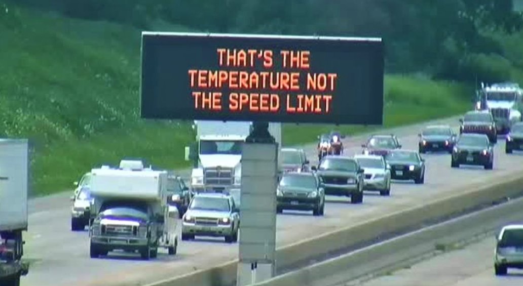 WisconsinDOT's tweet image. Warm temps continue today – please stay cool behind the wheel!