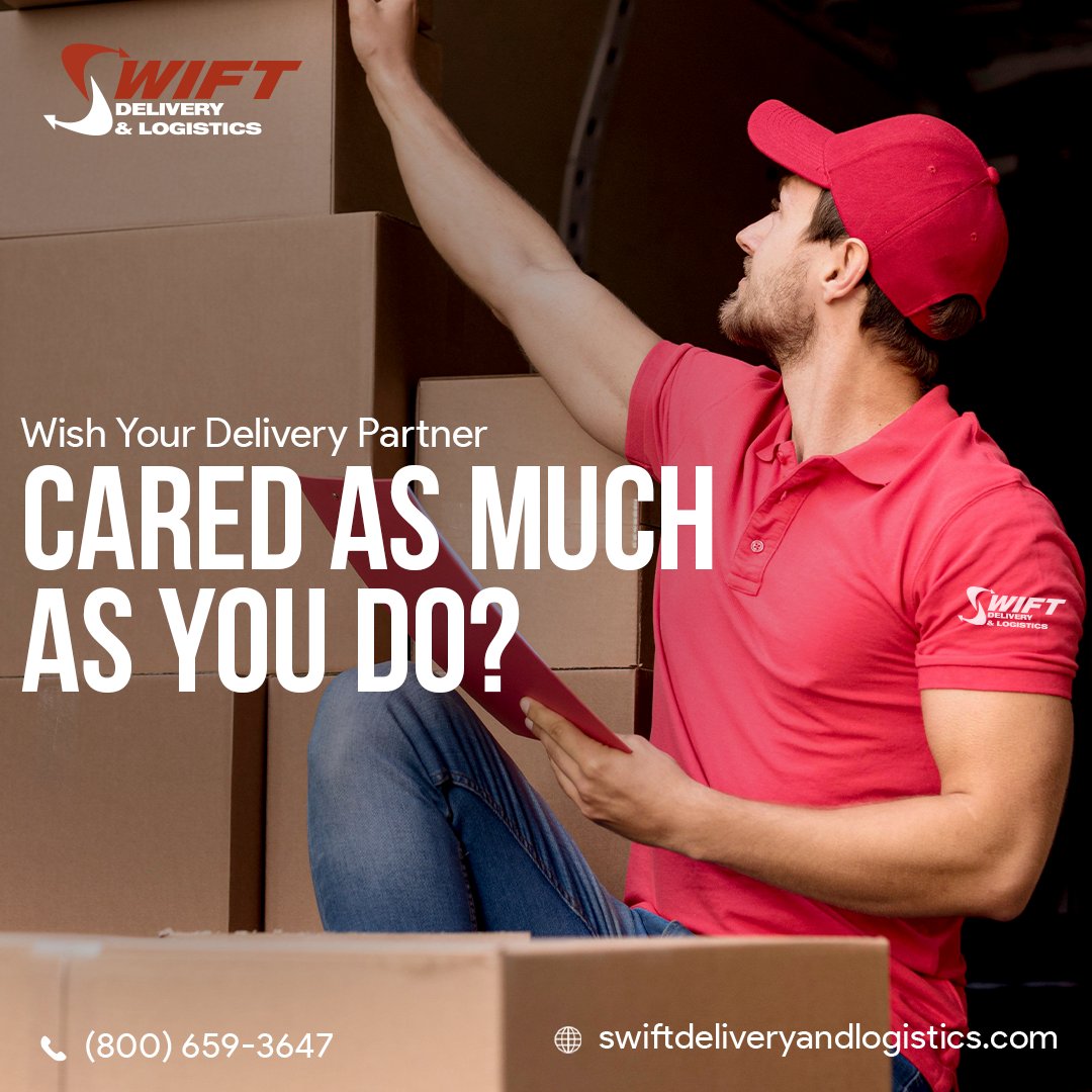 SwiftDL's tweet image. Wish your delivery partner cared as much as you do? We do. 🔥
 #SwiftDelivery #ReliableLogistics #DeliveryExperts #SmartLogistics