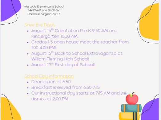 Westside Elementary School tweet media