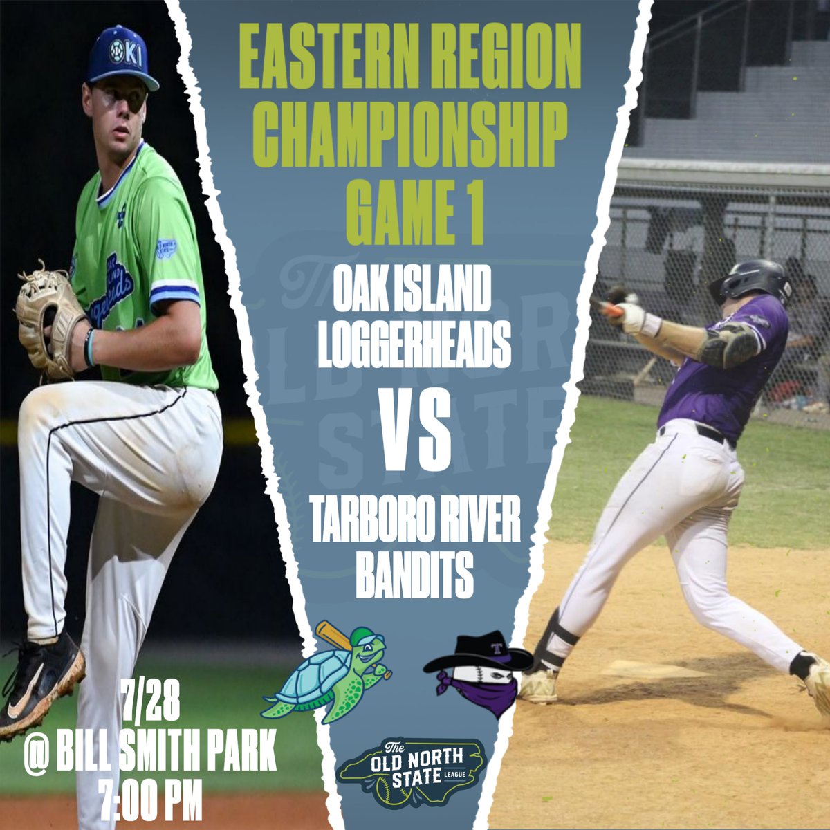ONSLBaseball's tweet image. EASTERN REGION CHAMPIONSHIP GAME 1

The Loggerheads host the River Bandits at Bill Smith Park in game one. Who will obtain the series lead? 

Visit either team&apos;s page to purchase tickets or stream the game live at the link in our bio!

#ThisIsONSL #SummerStartsHere