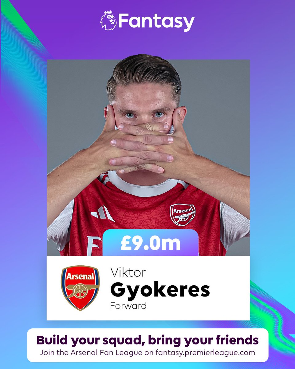 🆕 #FPL price reveal…

Will <a href="/Arsenal/">Arsenal</a>'s Viktor Gyokeres be going into your team? 👀

 👉 preml.ge/fpl2526x