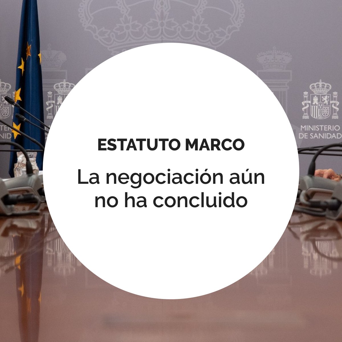SATSE (@sindicato_satse) on Twitter photo Y no lo hará hasta que incluya:
✅ Revisión del sistema retributivo y #ClasificaciónJusta
✅ Adecuación de la jornada laboral
✅ Reconocimiento efectivo de la #jubilación anticipada y parcial
El #EstatutoMarco debe ser fruto del acuerdo y el consenso, no se olviden <a href="/sanidadgob/">Ministerio de Sanidad</a> Y no lo hará hasta que incluya:
✅ Revisión del sistema retributivo y #ClasificaciónJusta
✅ Adecuación de la jornada laboral
✅ Reconocimiento efectivo de la #jubilación anticipada y parcial
El #EstatutoMarco debe ser fruto del acuerdo y el consenso, no se olviden <a href="/sanidadgob/">Ministerio de Sanidad</a>