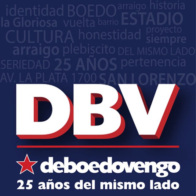 deboedovengook's tweet photo. Como todos los 28 de Julio, fecha del aniversario de nuestra agrupación, te escribimos a vos que hace 25 años escuchabas esa pequeña y solitaria voz que en ese momento todavía debía explicar lo que hoy es obvio: la Vuelta a Boedo.

A vos que desde entonces nos acompañas, que reconoces aquel aporte, que hiciste el tuyo en alguna vieja discusión, en un correo o bien en el foro, y que hoy se presenta desparramado en todos lados: “Volver”, “Cuestión de Estado”, “Arraigo”, “Valores fundacionales” e “Identidad”.

A vos, que participaste de aquella gesta que fue el 30 de Noviembre y 25 años después nos ayudas a seguir explicando lo obvio: #SanLorenzo no se vende.

A vos, muchas gracias por el aguante de siempre. 💙❤️