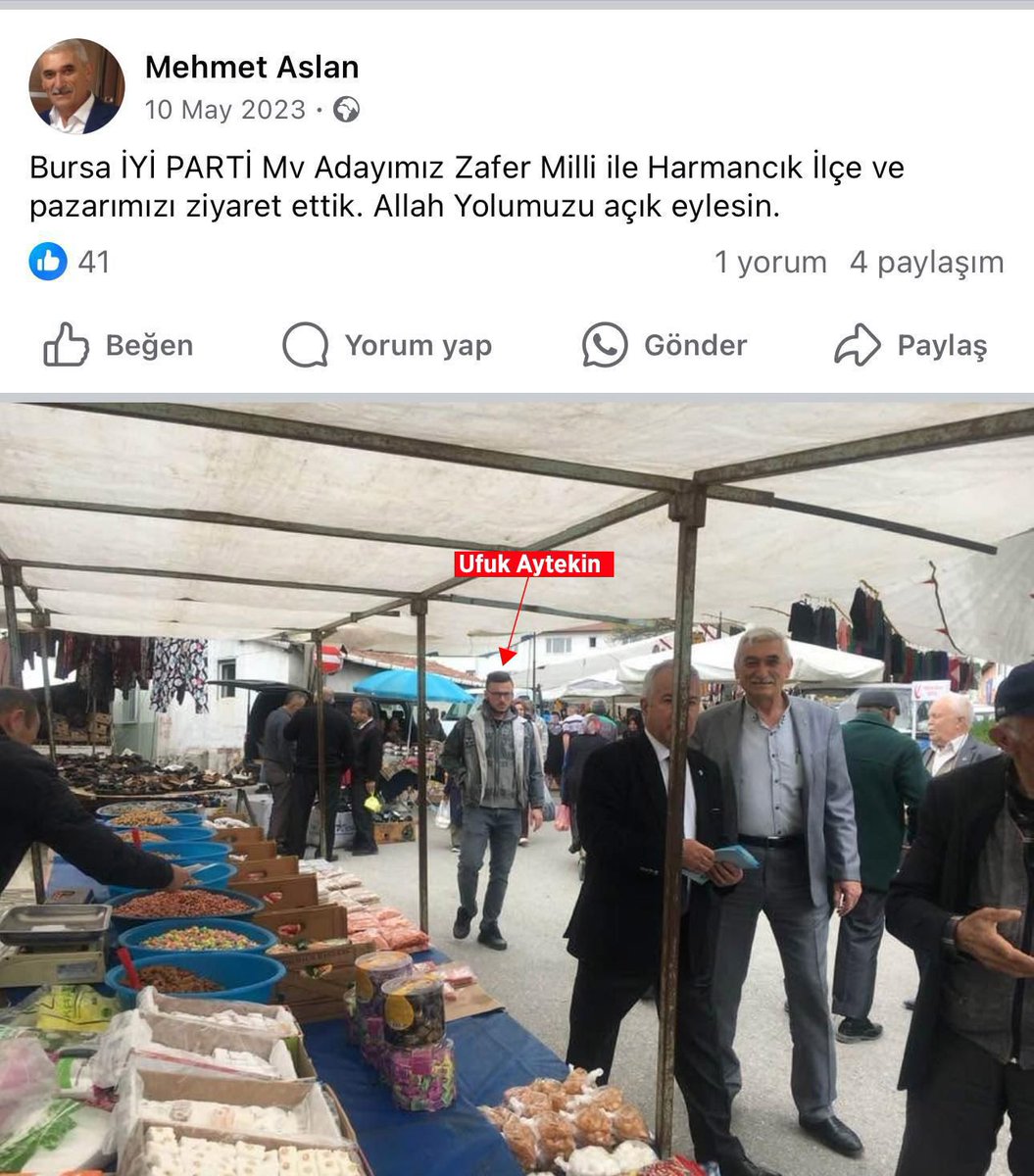 Vay vay vay vayyy...
Buraya bakın.

İyi Partili isimlerle Bursa kundakçısı FETÖ’cü aynı karede!

İyi Parti Bursa Harmancık İlçe Başkanı Mehmet Aslan’ın sosyal medya hesabından 2023’te yaptığı paylaşımda, Bursa’daki orman yangınları soruşturmasında gözaltına alınan FETÖ’cü Ufuk