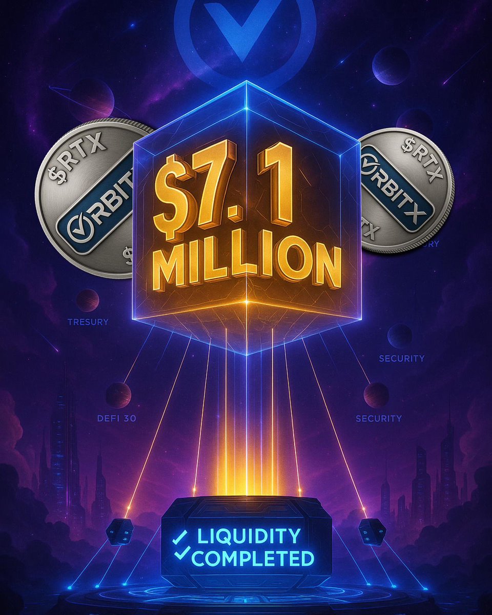 orbitxfinance's tweet photo. The vault floats. The numbers rise.
$7.1M in liquidity — verified, sealed, ascended.
🚀 OrbitX enters a new phase of power.

🌌 The future isn’t coming — it’s already here.

#OrbitX #7Point1Million #LiquidityAscended #DeFiLegend #RTXPower
🔗 https://t.co/sY0HYX9g3Q https://t.co/6KnCvrZdVd