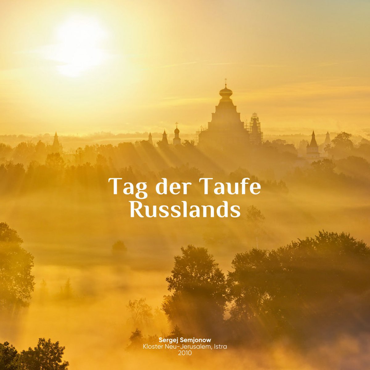RusBotschaft's tweet image. 28. Juli – Tag der Taufe Russlands

Heute begeht Russland ein bedeutendes Datum – den Tag der Taufe Russlands. Genau an diesem Tag im Jahr 988 nahm Fürst Wladimir das Christentum an und begann mit der großangelegten Taufe der Bewohner Russlands. Dieses Ereignis war von…