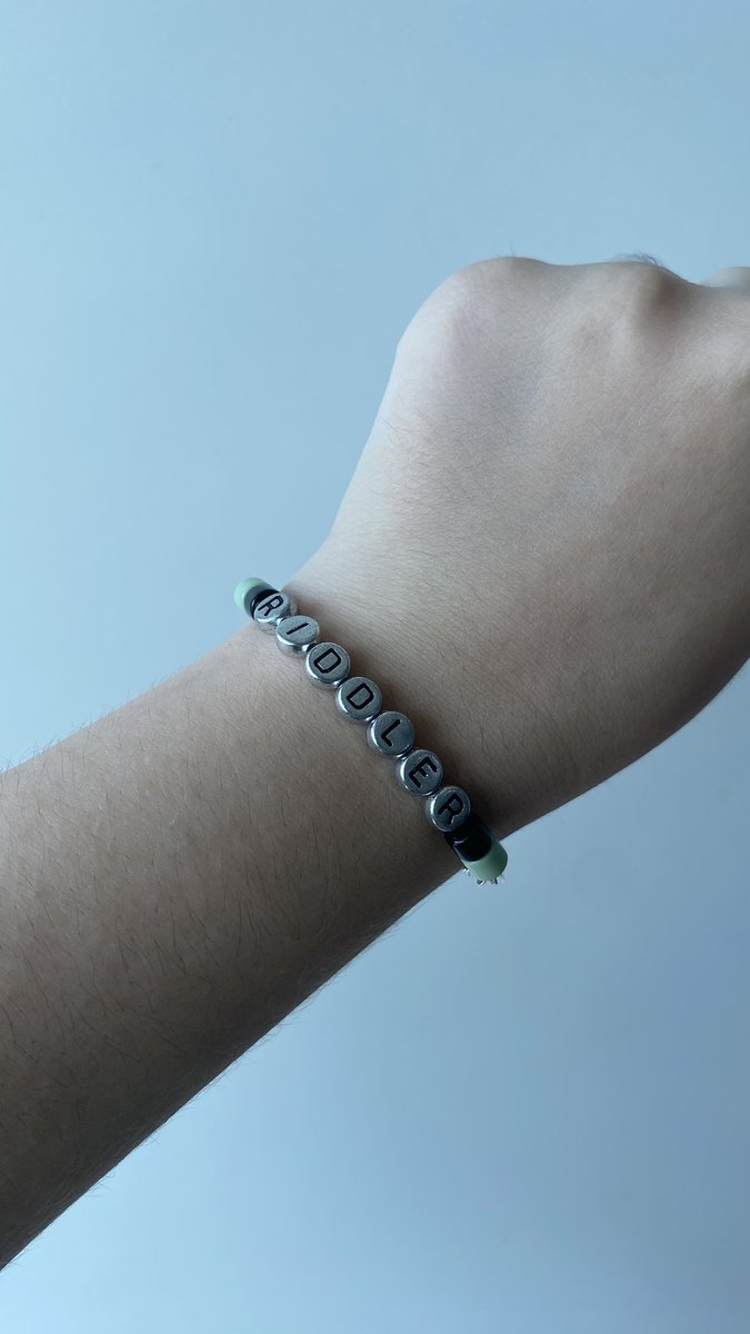 Louplht's tweet image. Made a riddler bracelet!!!! Now i have one for each of my men &amp;gt;:3