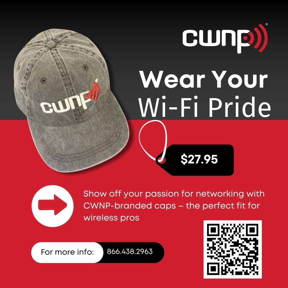 Wear Your Wi-Fi Pride! 🔥

Show off your passion for networking with the CWNP-branded embroidered cap. The perfect fit for wireless pros! This stylish, high-quality cap is now available for $27.95

Whether you're at a conference, a meet-up, or just out and about, let everyone