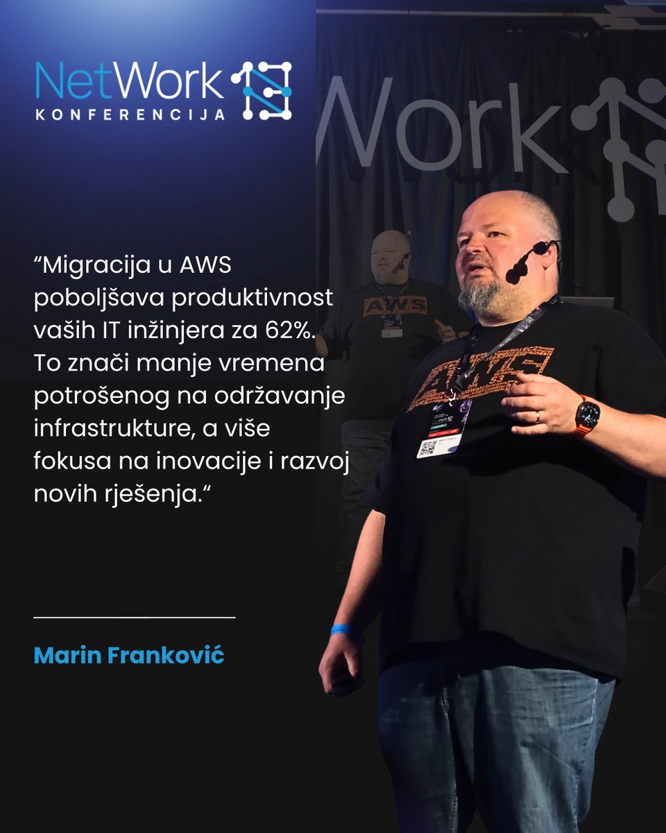 Znate li da je tema o #AWS-u prošle godine pokrenula sjajnu lavinu pitanja i diskusiju tokom predavanja? ☁️ 💬
A ove godine?
🎤 Novi govornici.
🔥 Nove tech teme.
🚀 Nova energija.
👉 Pogledajte koja predavanja vas očekuju ove godine  u Neumu networkkonferencija.ba

#network13