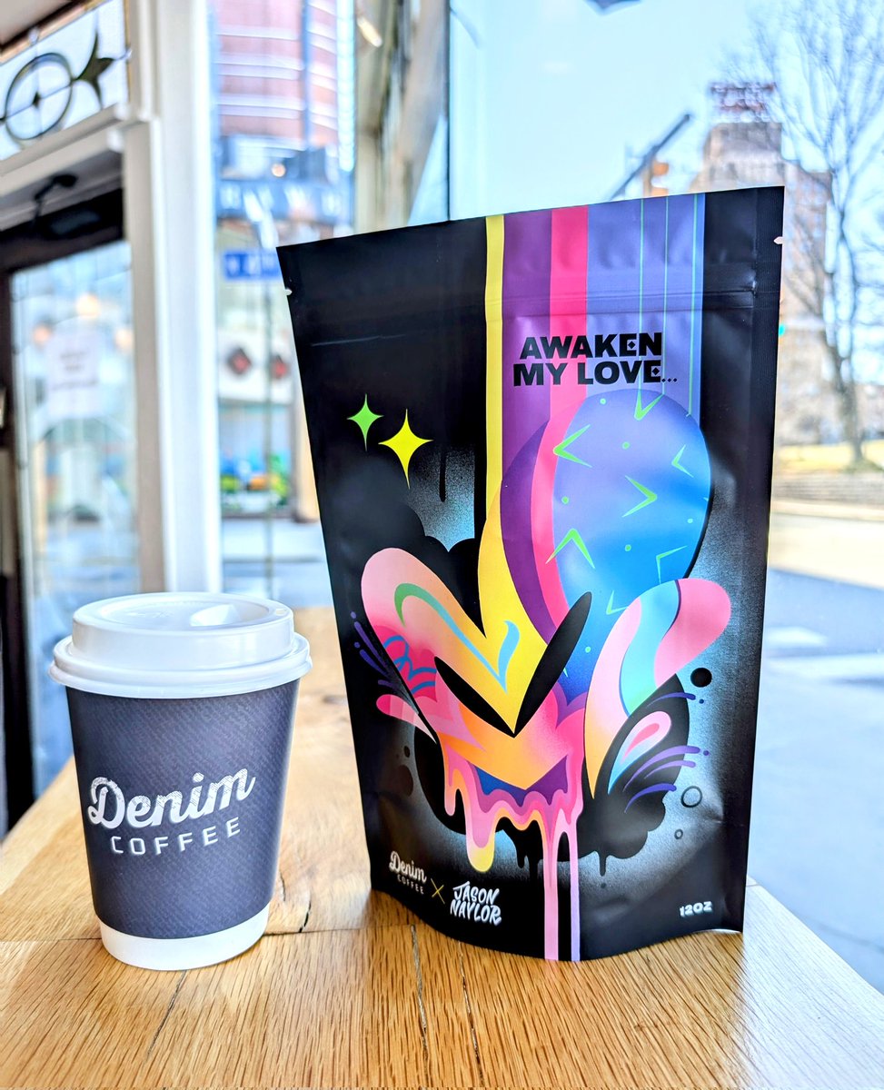 Denim Coffee (@denimcoffee) on Twitter photo Denim Coffee is proud to announce our latest Artist Collab Series coffee, AWAKEN MY LOVE by <a href="/jasonnaylornyc/">JASON NAYLOR</a>! This offering will be limited to 70 total 12oz bags of our medium roast Common Thread with tasting notes of dark cherry, pipe tobacco, creamy finish. Order Now at Denim Coffee is proud to announce our latest Artist Collab Series coffee, AWAKEN MY LOVE by <a href="/jasonnaylornyc/">JASON NAYLOR</a>! This offering will be limited to 70 total 12oz bags of our medium roast Common Thread with tasting notes of dark cherry, pipe tobacco, creamy finish. Order Now at