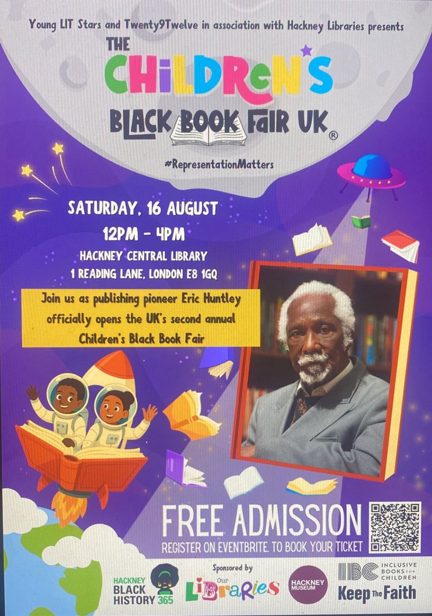 94 year old Publishing pioneer Mr Eric Huntley will be opening The Children’s Black Book Fair UK 2025 and we are sooooooo excited! We are honoured to share space with him and to celebrate his legacy. Tickets are free. Visit younglitstars.com/childrens-blac… for more info and to register.